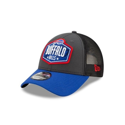 Grey Buffalo Bills Hat - New Era NFL NFL Draft 9FORTY Adjustable Caps USA8174203